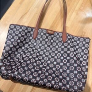 Stylish Brown Patterned Tote Bag